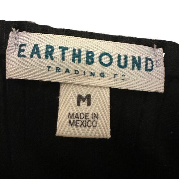 ☀️ Earthbound Black Ribbed Cropped Tank - Picture 2 of 3